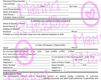 Basic Patient Registration Form Digital Interactive PDF