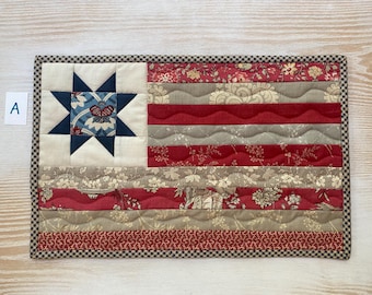 Patchwork American Flag Quilt (A)
