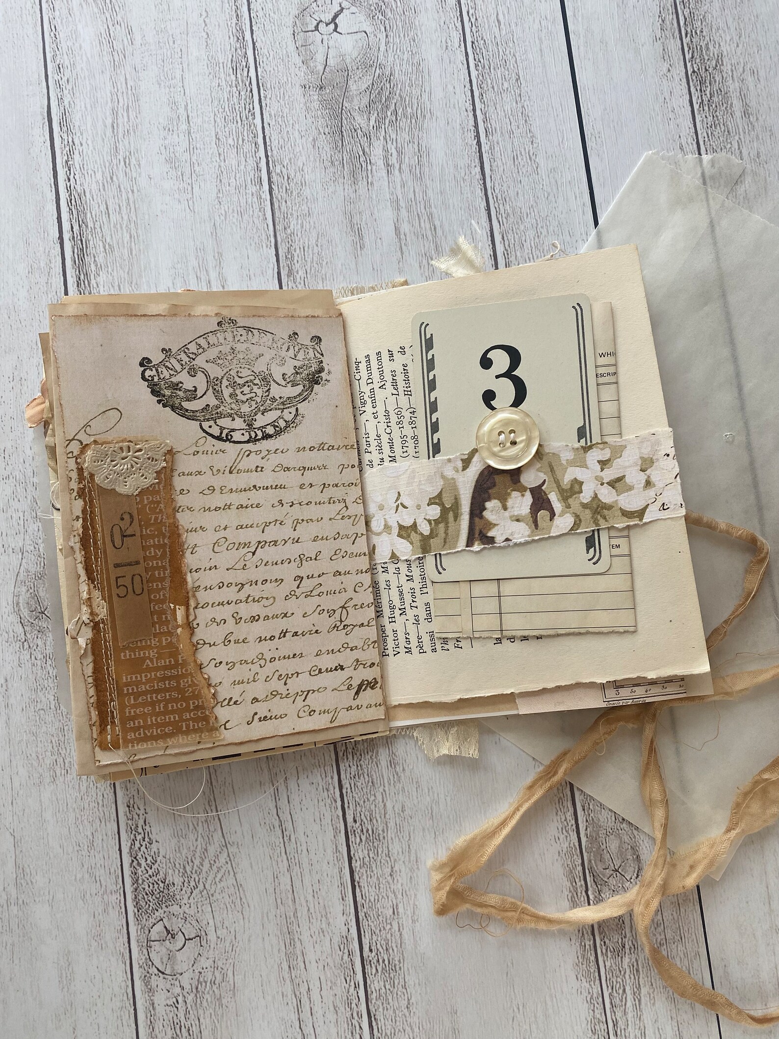 Mixed Media Junk Journal With Vintage Photos - Etsy
