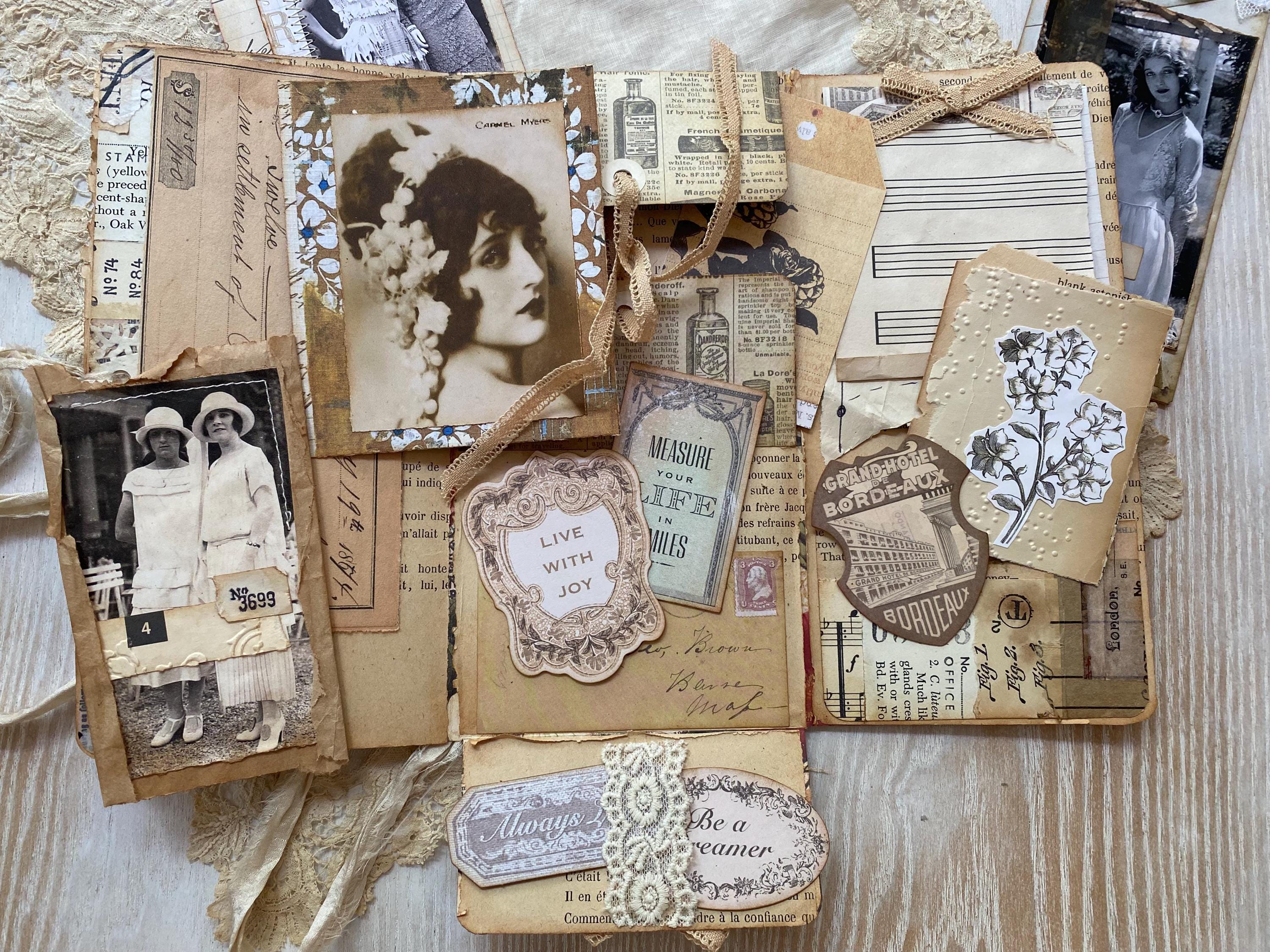 Handmade Junk Journal With Vintage Ephemera With Vintage Inspired ...
