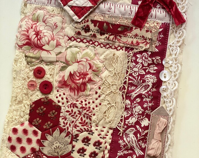 French General Red Collage Quilt Etsy