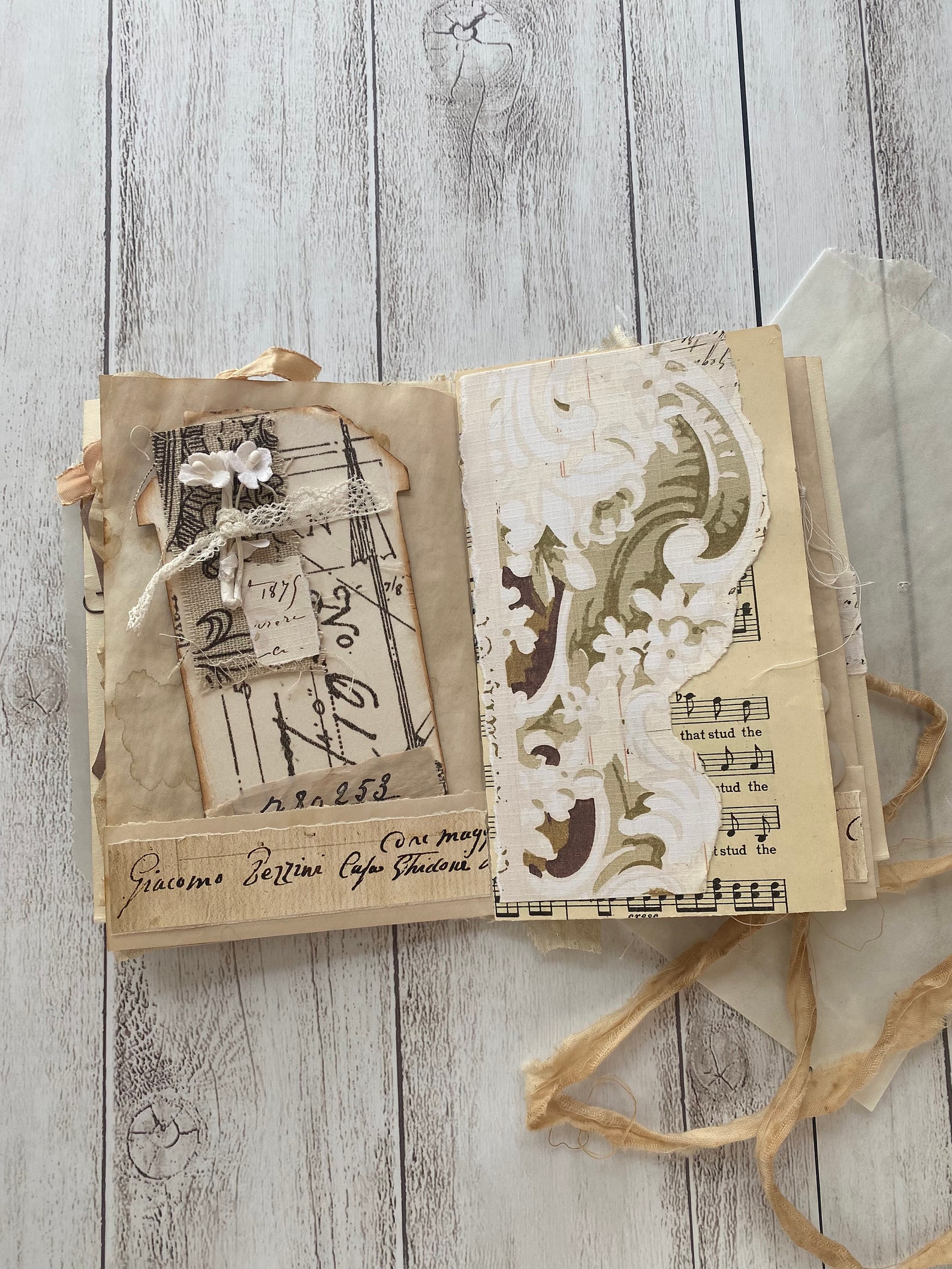 Mixed Media Junk Journal With Vintage Photos - Etsy