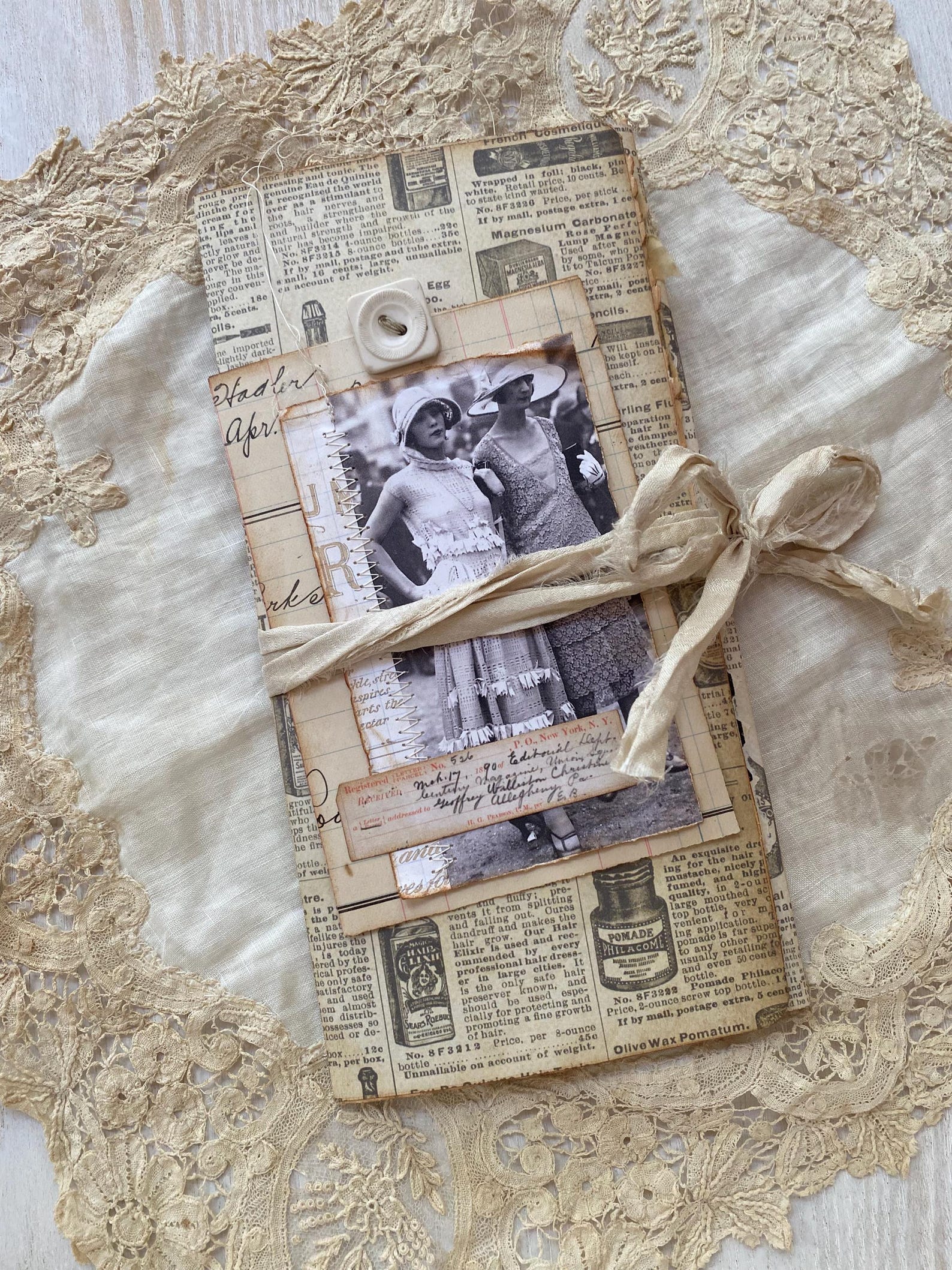 Handmade Junk Journal With Vintage Ephemera With Vintage Inspired ...