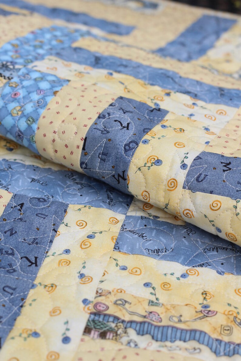 Rail Fence Baby Quilt Etsy