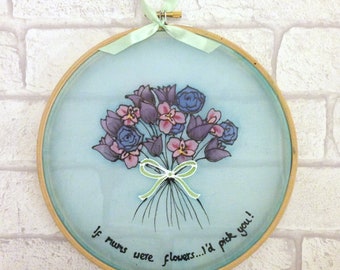 Mother's Day Sun Catcher, Custom Presents For Mum, If Mums were flowers I'd Pick You, Mum Quotes, Gifts from Kids, Personalised Gift for Mum