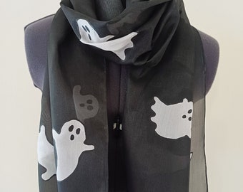 Bunny Silk Scarf, Square Silk Scarves With Bunnies, Rabbit