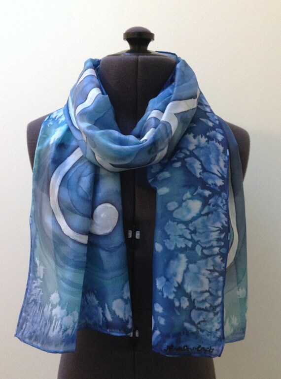 Personalised Silk Scarf Custom Gift for Her Scarf With Name On