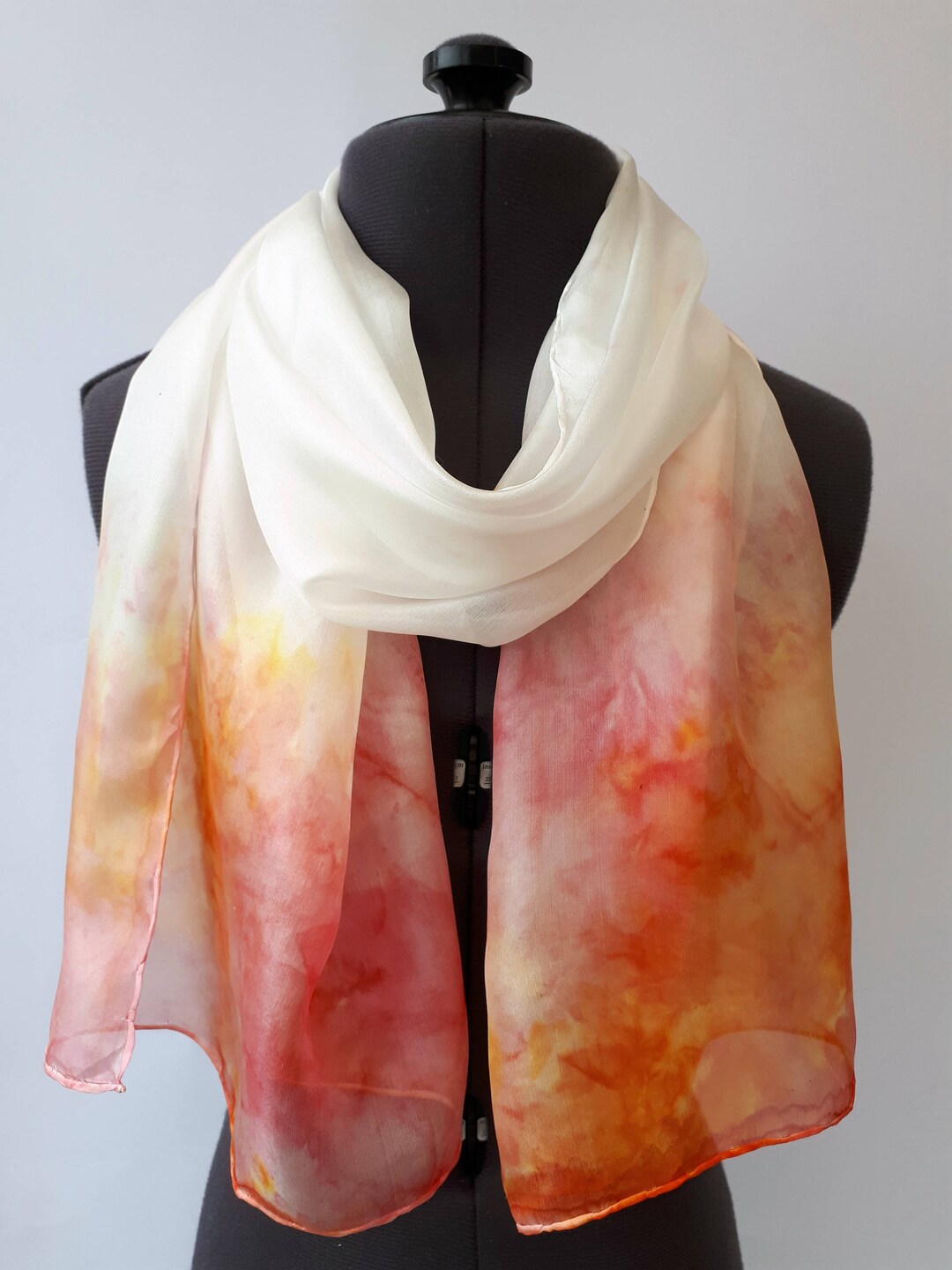 Daniel Peach Silk Scarf main image 1