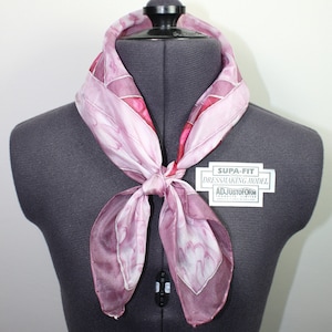 Pink Square Silk Scarf ~ Pink and Purple Scarf, Silk Headscarf, Magenta Silk Scarf, Berry Silk Scarf, Gift for Mum, Gift for Grandmother