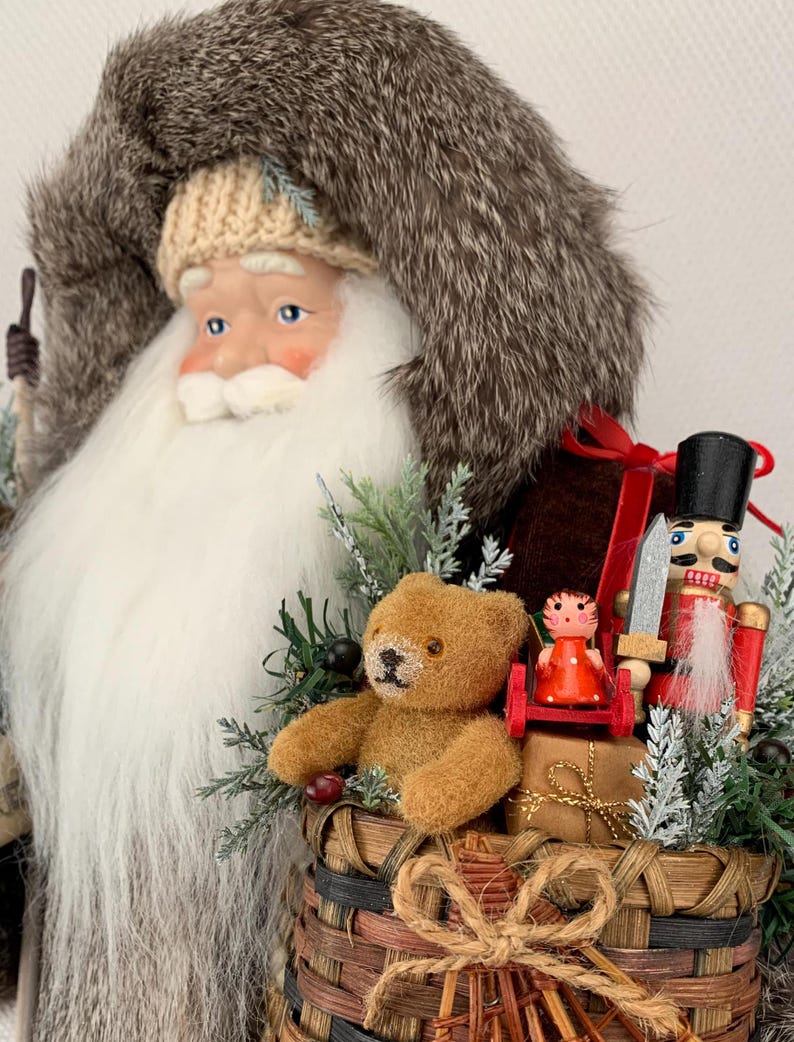 Santa Dolls, Christmas, Old World Santa, Woodsy Santa Claus, Handmade