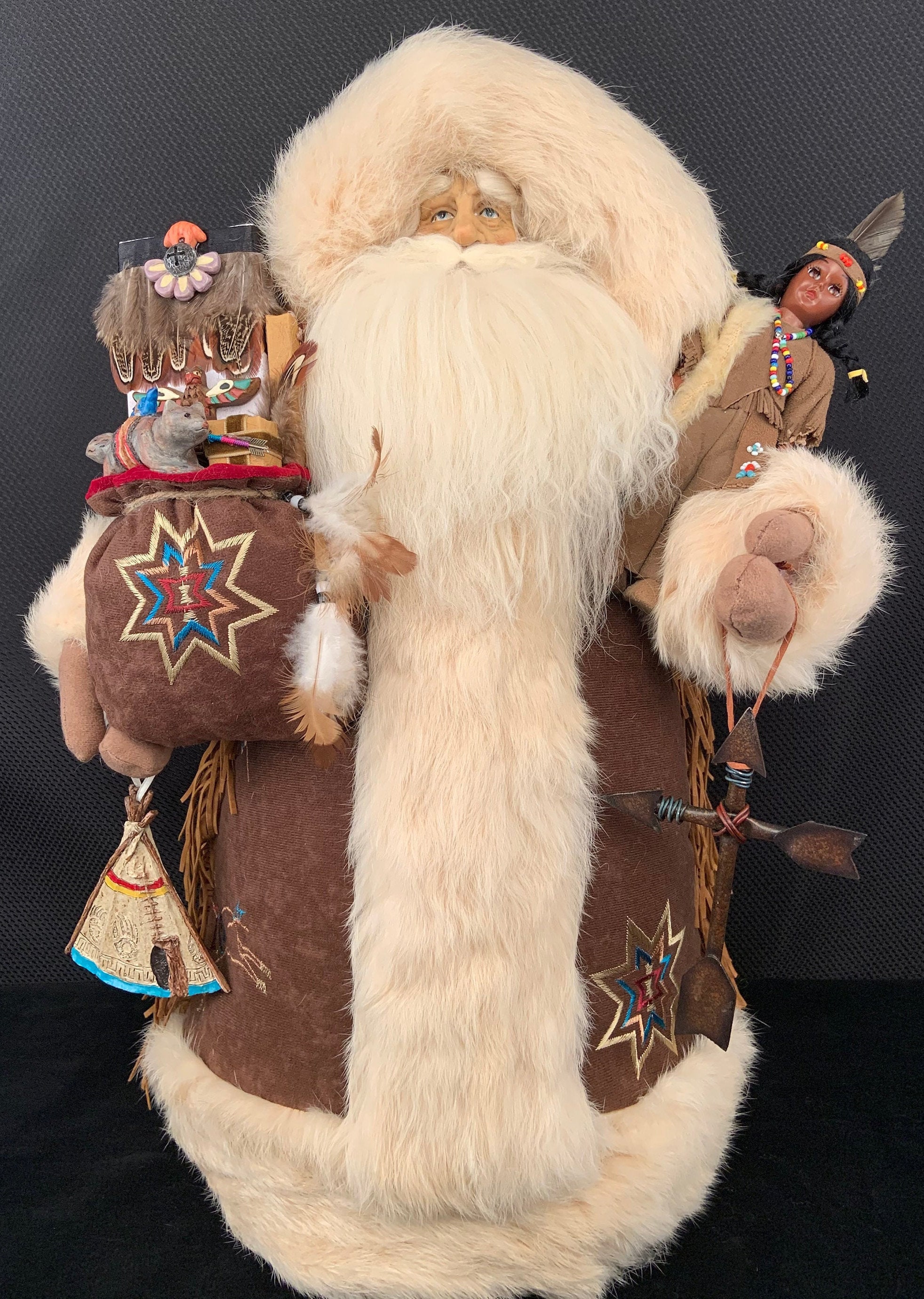 Native American Santa Claus, Santa Claus, Handmade Santas, Handmade Santa  Claus Dolls, Indian Santa, Heirloom Santas, Southwest Santa, - Etsy, image size:1964x2759