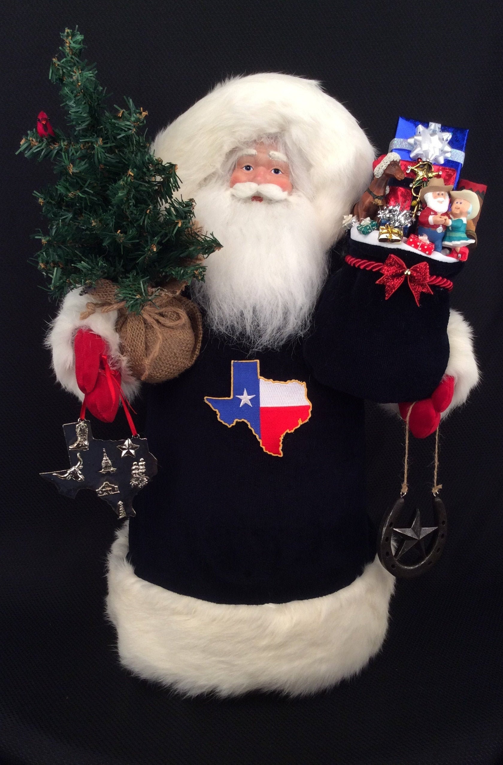 Christmas Santa ClausTexas State Santa Claus Heirloom Etsy