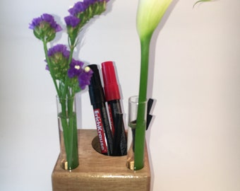 Wooden Pen Holder,Wooden Flower Holder Wood Desk Organizer. Wooden Pencil Holder, Wood Desk Storage, Desk Organizer, Office Organization.