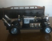 Sewing Machine Hot Rod Car Man Cave Decor Scrap Metal Art Metal Sculpture Vintage Sewing Machine Hand Crank Rare Old Small Sewing Machine
