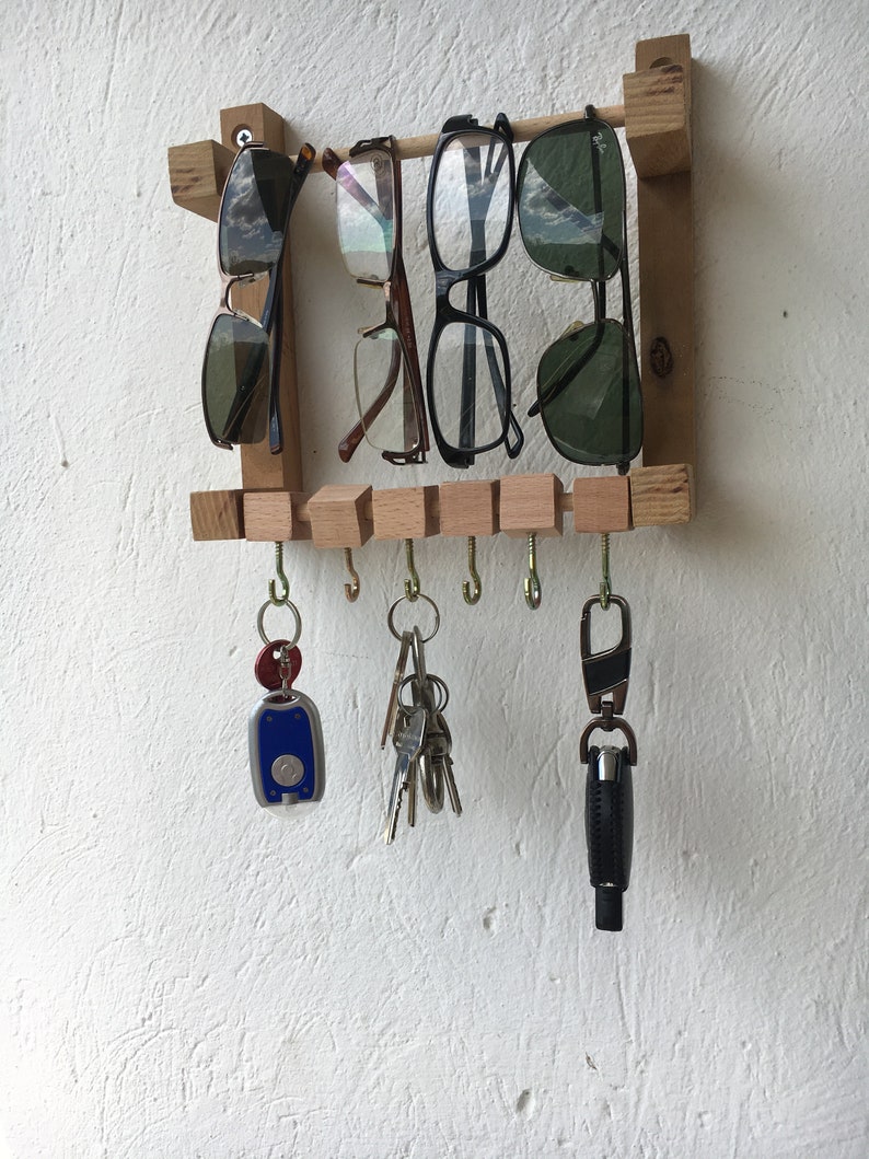 Sunglasses Holder and Key Rack wall Eyeglass Display Wall Etsy
