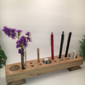 Wooden Pen Holder,Wooden Flower Holder Wood Desk Organizer. Wooden Pencil Holder, Wood Desk Storage, Desk Organizer, Office Organization.