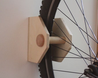 Bike Rack Wall Mount Wooden Bicycle Holder, Bike Rack, Bicycle Hanger, Bike Holder, Vertical, Plywood, Storage, Cycling, Bicycle gift,