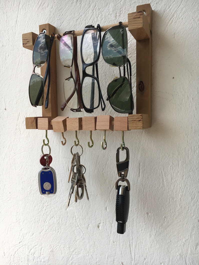 Sunglasses Holder and Key Rack wall Eyeglass Display Wall Etsy