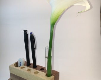 Wooden Pen Holder,Wooden Flower Holder Wood Desk Organizer. Wooden Pencil Holder, Wood Desk Storage, Desk Organizer, Office Organization.