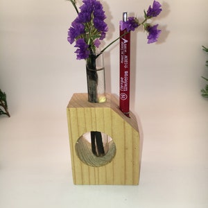 Wooden Pen Holder,Wooden Flower Holder Wood Desk Organizer. Wooden Pencil Holder, Wood Desk Storage, Desk Organizer, Office Organization.