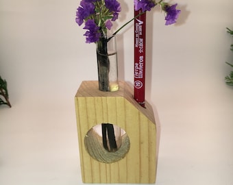 Wooden Pen Holder,Wooden Flower Holder Wood Desk Organizer. Wooden Pencil Holder, Wood Desk Storage, Desk Organizer, Office Organization.