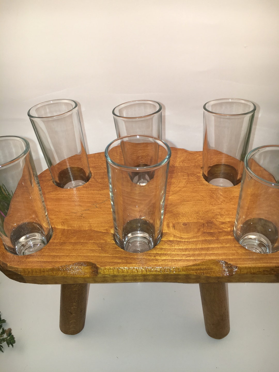 Wooden Shot Flight Shot Glasses Serving Tray Shot Glasses Serving Board