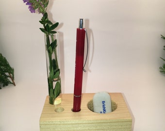 Wooden Pen Holder,Wooden Flower Holder Wood Desk Organizer. Wooden Pencil Holder, Wood Desk Storage, Desk Organizer, Office Organization.