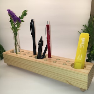 Wooden Pen Holder,Wooden Flower Holder Wood Desk Organizer. Wooden Pencil Holder, Wood Desk Storage, Desk Organizer, Office Organization.