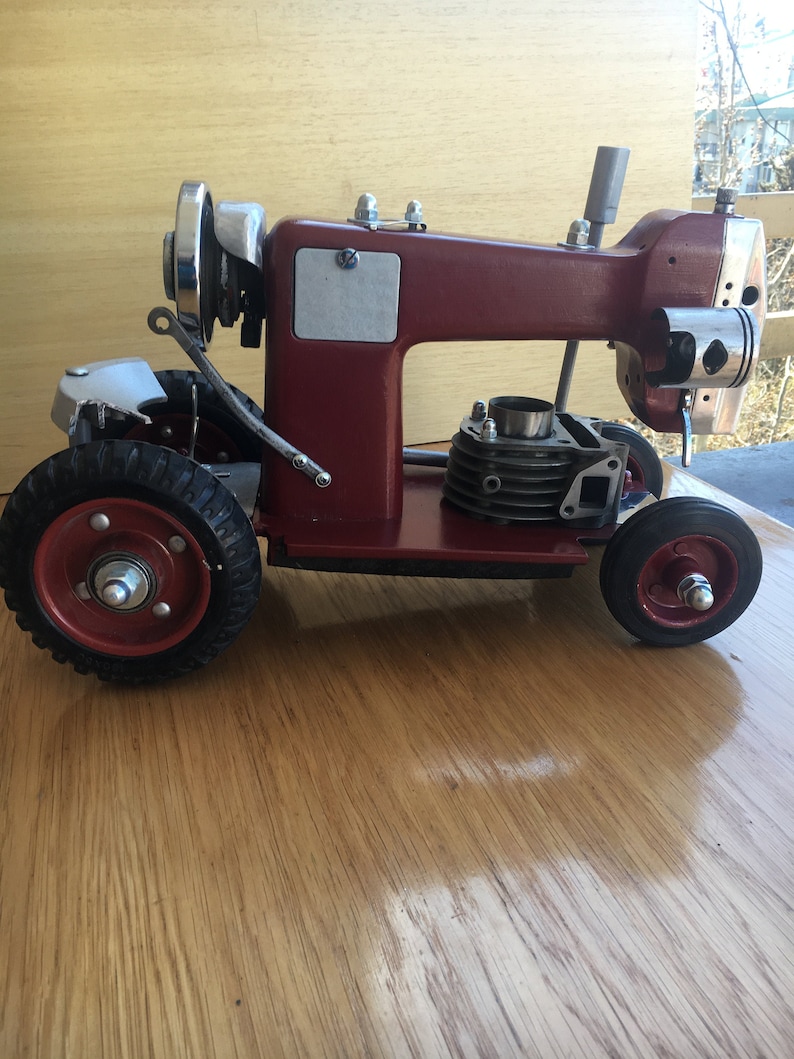 Nähmaschine Traktor Mann Höhle Dekor Schrott Metall Kunst | Etsy