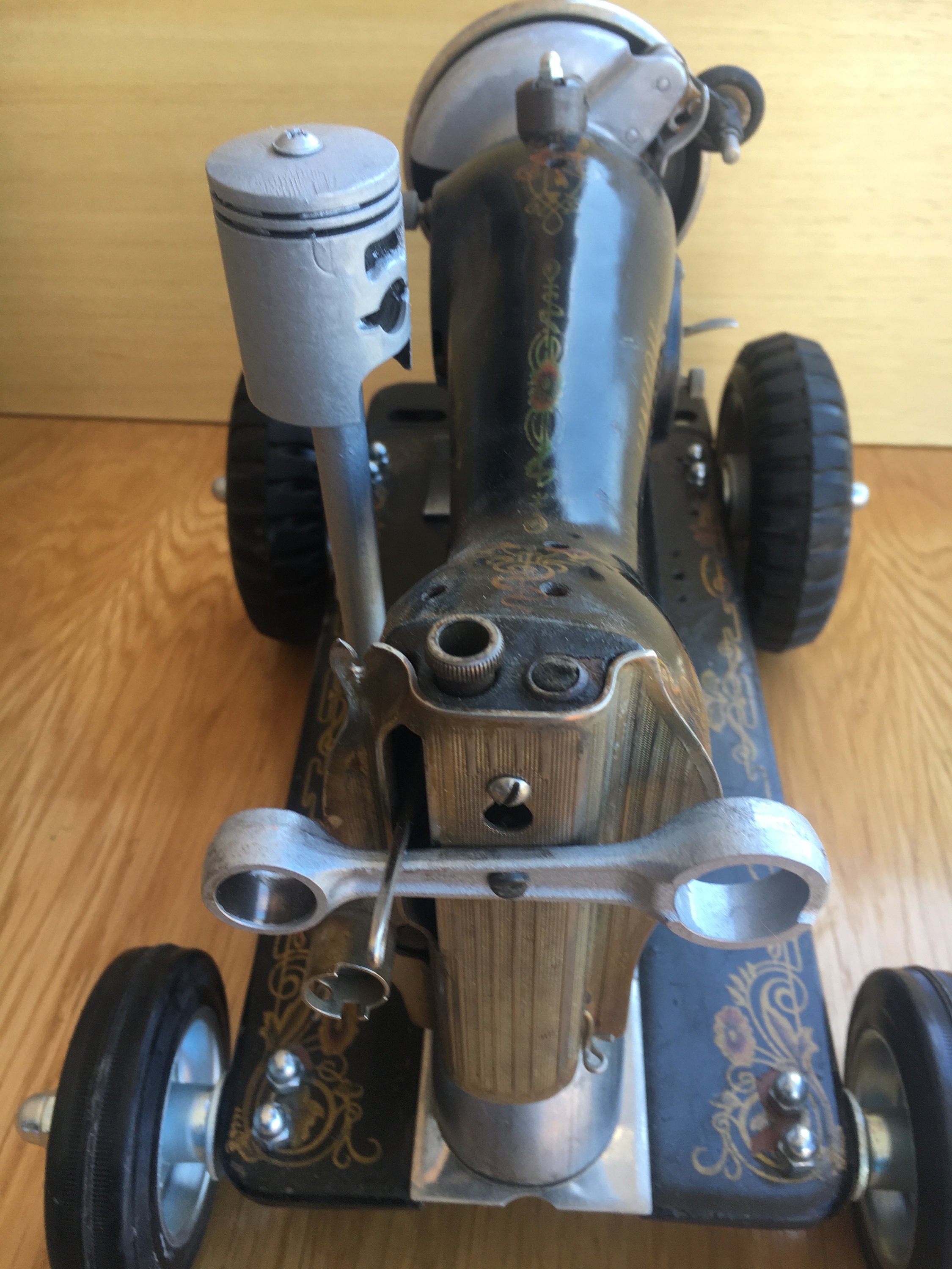 Sewing Machine Tractor Man Cave Decor Scrap Metal Art Metal