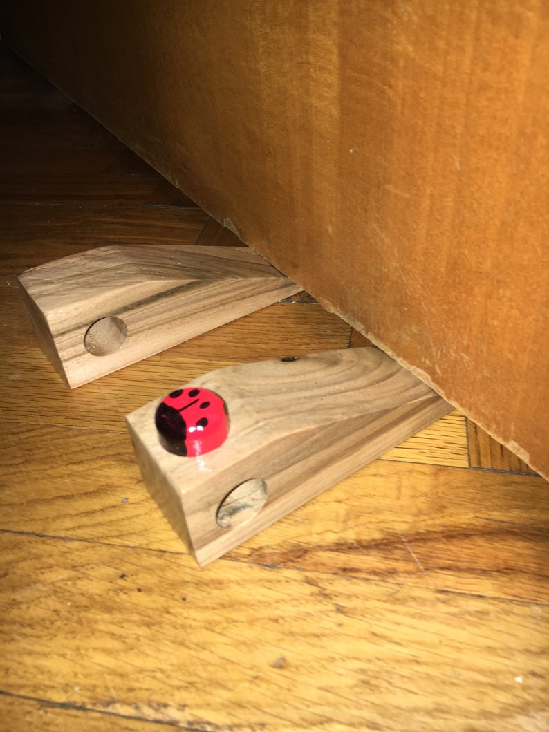 Parada de puerta de madera tapones de cuña de nogal tapón de | Etsy