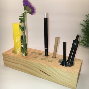 Wooden Pen Holder,Wooden Flower Holder Wood Desk Organizer. Wooden Pencil Holder, Wood Desk Storage, Desk Organizer, Office Organization.