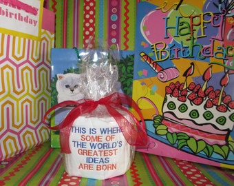 Custom embroidered toilet paper, This is where some of the world’s greatest ideas are born