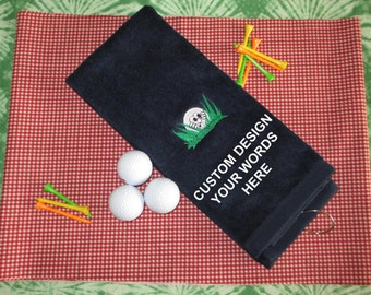 Toalla de golf bordada personalizada: algodón y terciopelo personalizados