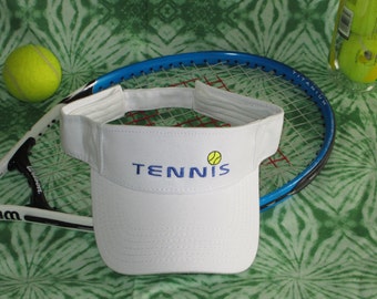 Embroidered "TENNIS" Visor: Custom Comfy Cotton
