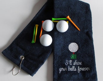 Embroidered Golf Towel: Funny Personalized Golf Gift