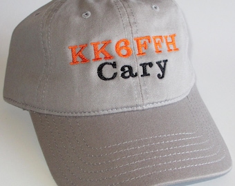 Embroidered Ham Radio Callsign Hat: Personalized Amateur Radio Operator Gift