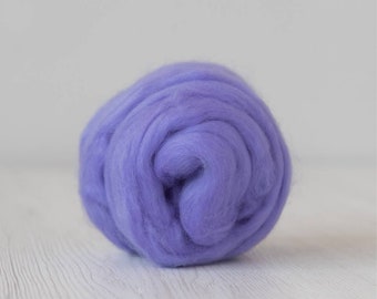 Merino wool top, Extra Fine, 19 micron, Lilac