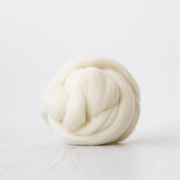 Corriedale Wool Tops, Natural White