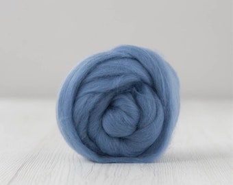 Merino wool roving, Extra Fine, 19 micron, Jeans