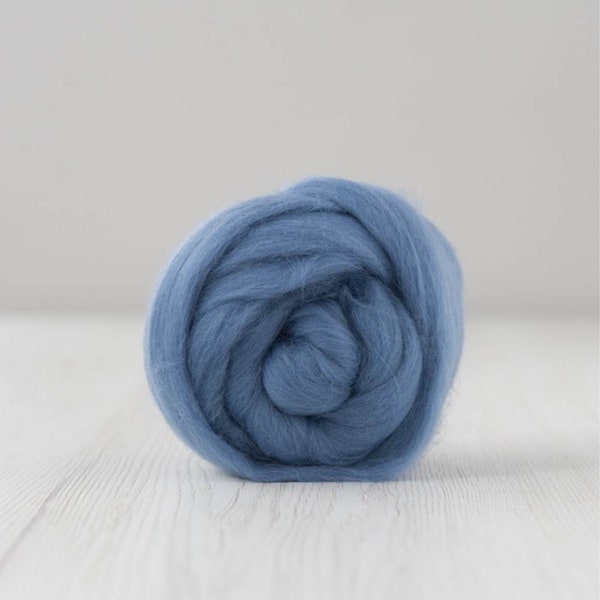 Merino wool roving, Extra Fine, 19 micron, Jeans