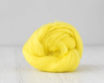 Merino wool roving, Extra Fine, 19 micron, Sun