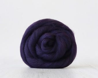 Corriedale Wool Tops, Blackberry