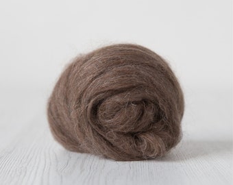 Alpaca Tops, Super Fine, Natural Medium Brown