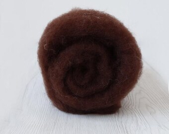 Needle Felting Wool, Carded New Zealand, Cocoa, Skin Tone