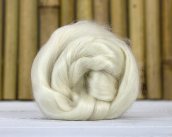 Kid Mohair Top, Natural White