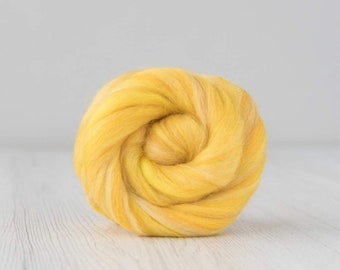 Merino wool roving, Extra Fine, 19 micron, Corn