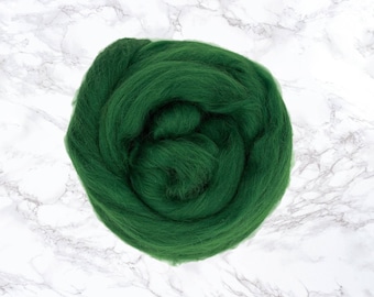 Top de lana merino, 23 micras, 64's, Forest