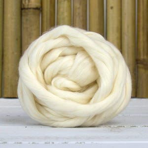 Egyptian Cotton Top, White, 100 grams (3.5oz) for spinning, felting, weaving.