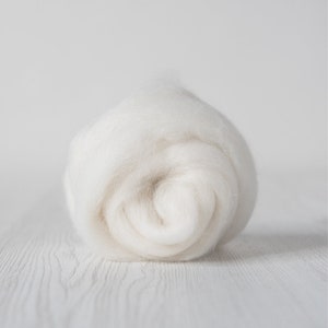 Baby Alpaca Tops, Natural White, felting, spinning, weaving.